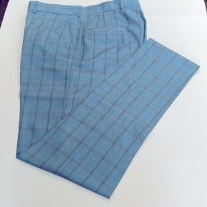 Flat Front Skinny Wool Pants